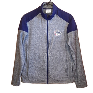 ZAGS G.U. GONZAGA BULLDOGS FLEECE ZIP FRONT JACKET MENS SMALL LIKE NEW